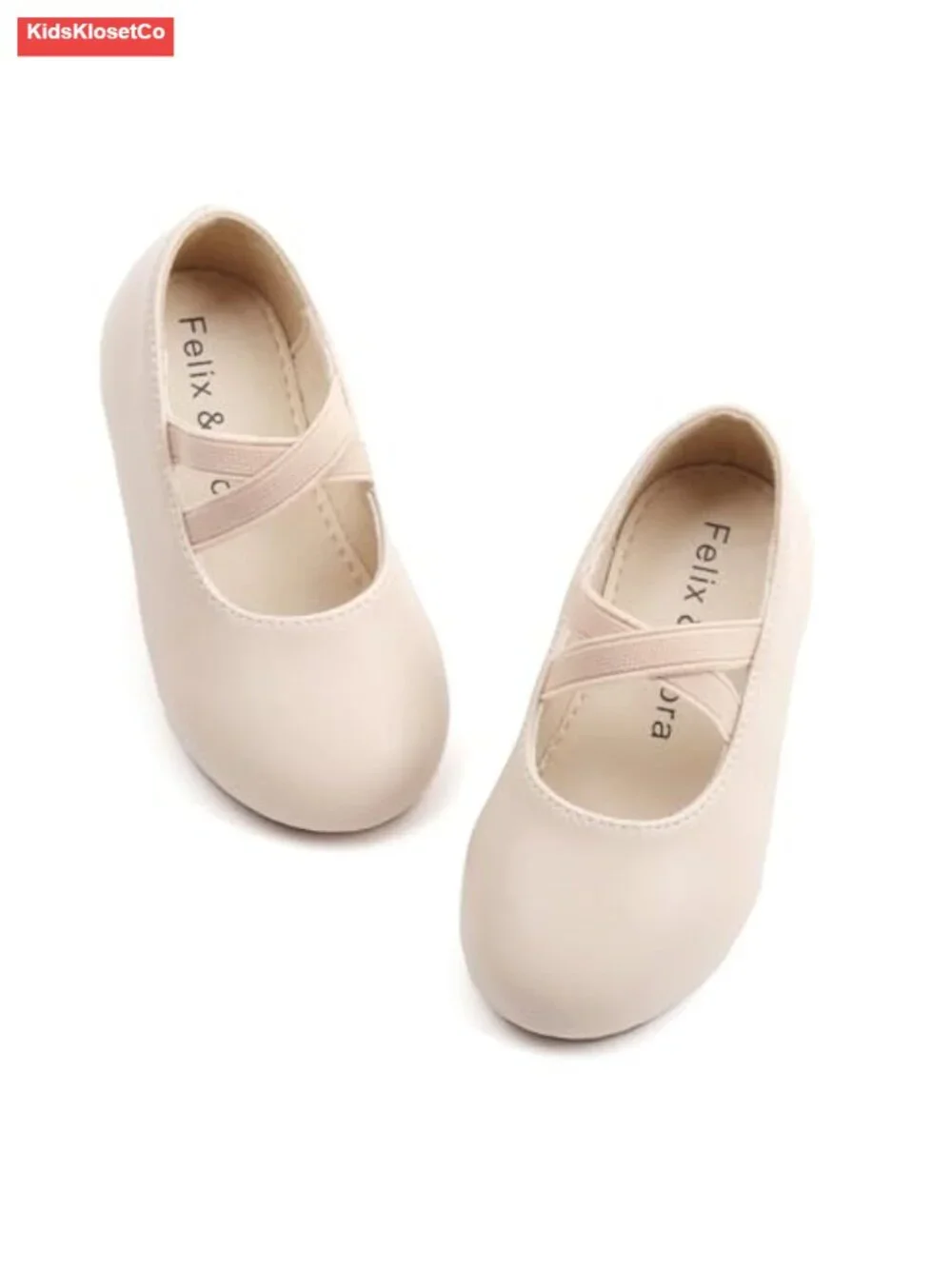 Toddler Girls Ballet Mary Jane Flats Dress Shoes Non-Slip Hook & Loop